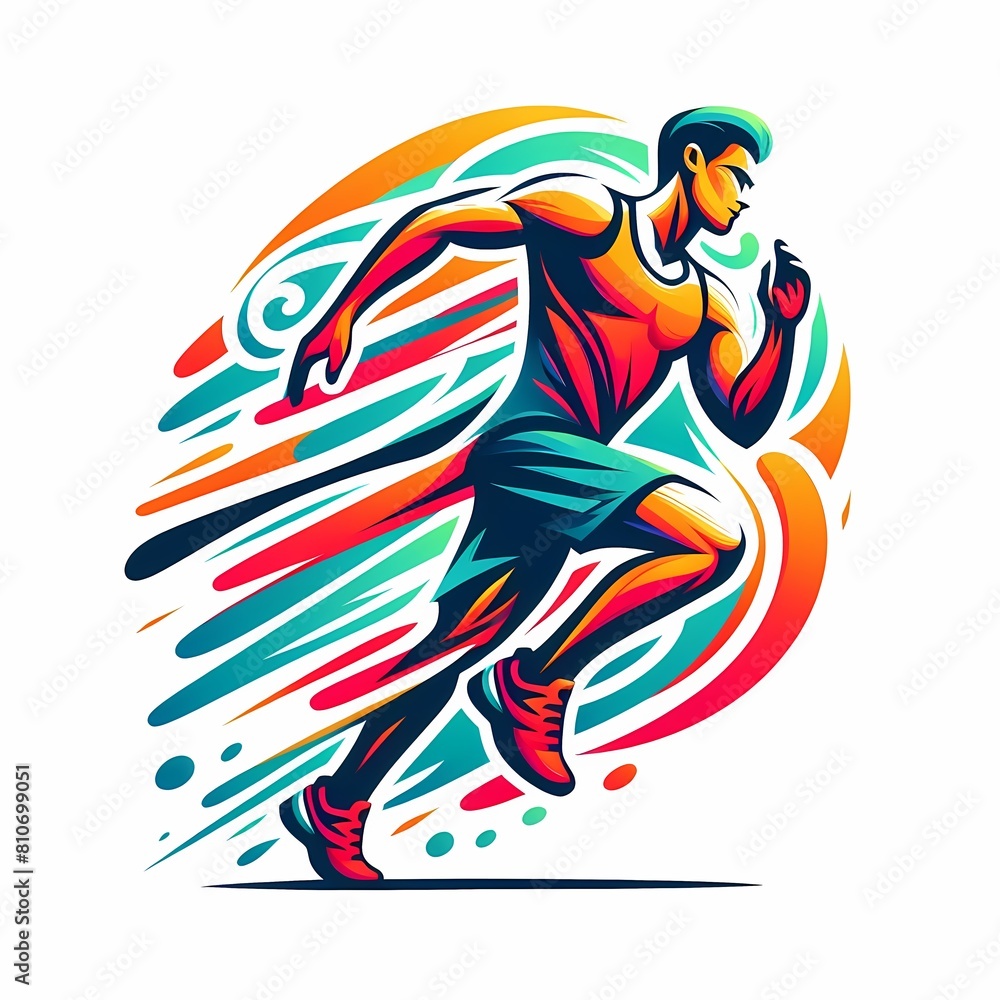 simple jogging logo design simple jogging logo design