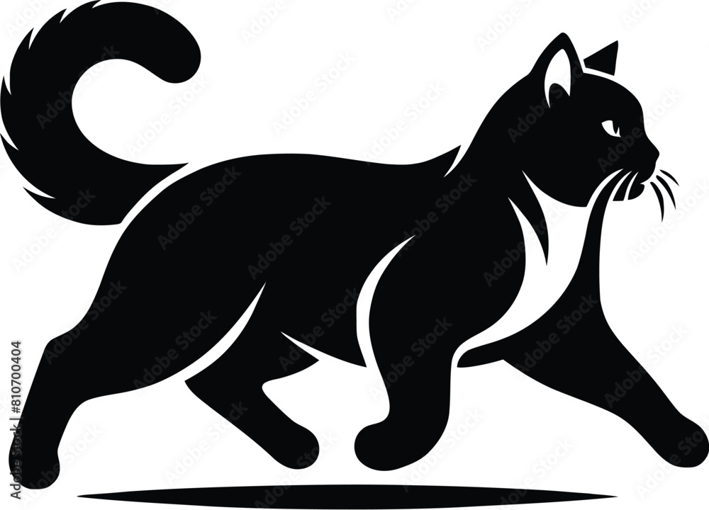 Obraz premium cat silhouette vector