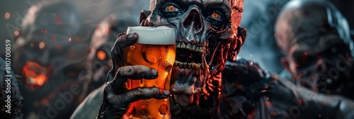 Undead Revelry Zombies Indulge in Forbidden Delights photo