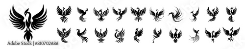 Mystic Wings Ethereal Silhouette Phonix Logo Bundle