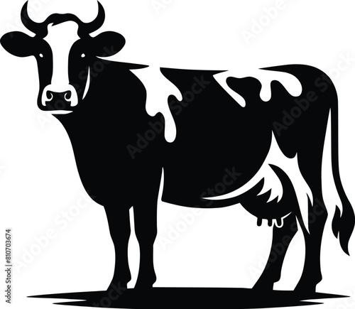 cow silhouette vector easy to use