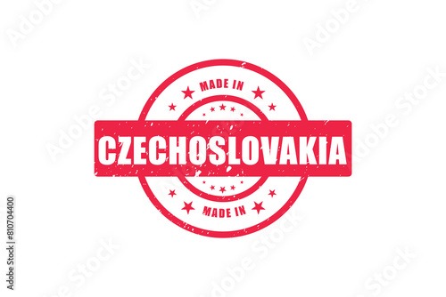 Made In Czechoslovakia Rubber Stamp, stamp with the text photo