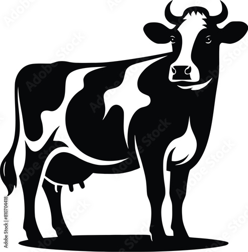 cow silhouette vector easy to use