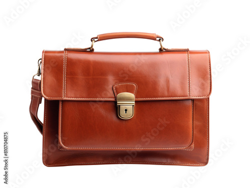 Leather bag isolated on transparent background