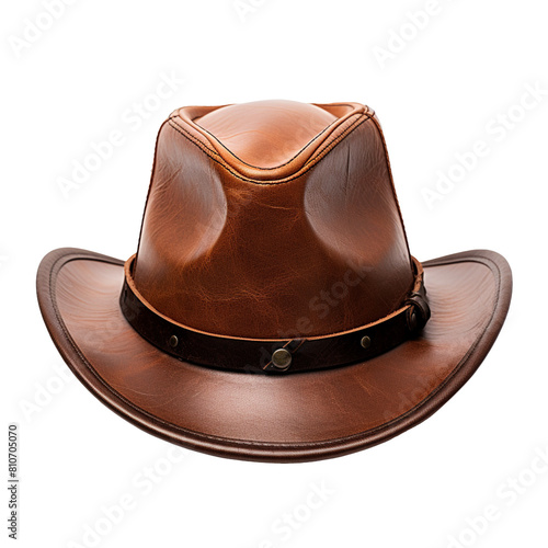 Leather hat isolated on transparent background