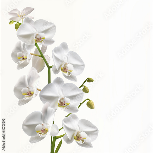 white orchid on a white background © Reungsri