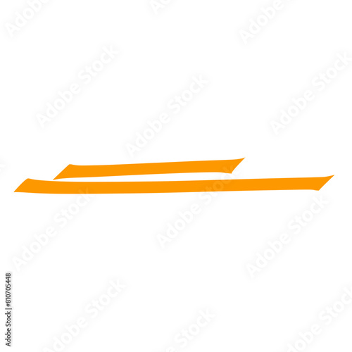 Orange highlighter line