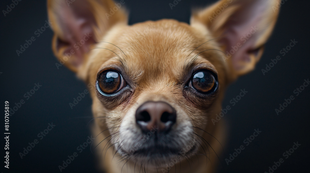 araffe dog with big ears looking at the camera