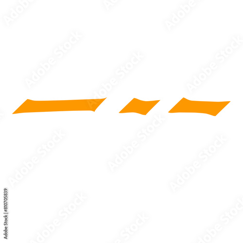 Orange highlighter line