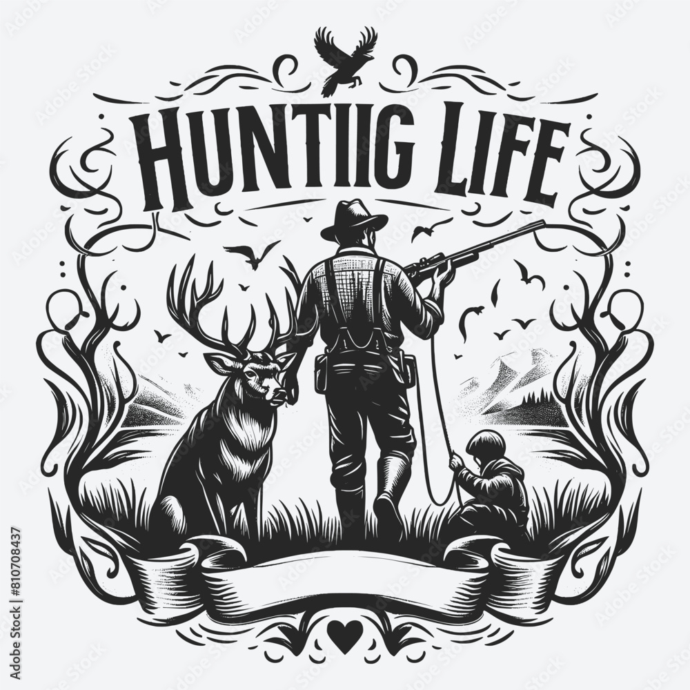 Obraz premium Hunting Life , Hunting sve, Silhouette / Hunting Season