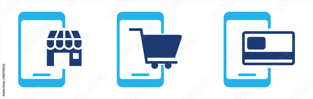 e-commerce icon. simple e-commerce blue design vector illustration e-commerce icon. simple e-commerce blue design vector illustration