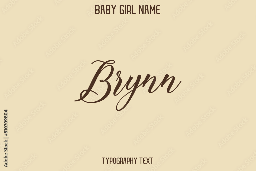 Brynn Female Name - in Stylish Lettering Cursive Typography Text Brynn Female Name - in Stylish Lettering Cursive Typography Text