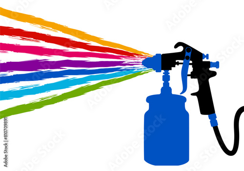 spray gun logo. sprayer painting symbol vector illustration