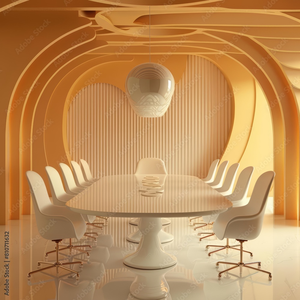 3D illustration abstract background of a strategic planning meeting in classic styles color, designed for impactful advertising 3D illustration abstract background of a strategic planning meeting in classic styles color, designed for impactful advertising