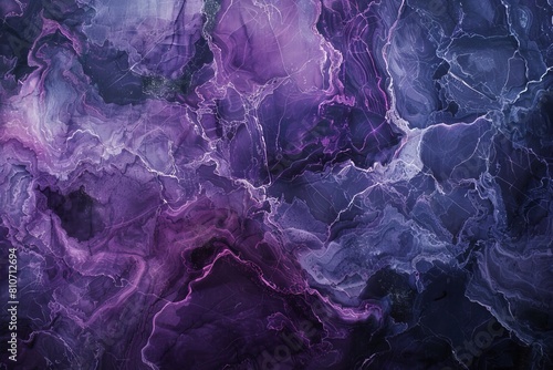 Abstract marble background with dark purple and black pattern. Liquid marble texture