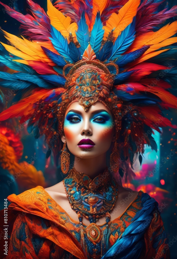 illustration, vibrant surreal portrait art imaginative makeup styling, artistic, beauty, bold, chic, color, colorful, cosmetics, creative, design illustration, vibrant surreal portrait art imaginative makeup styling, artistic, beauty, bold, chic, color, colorful, cosmetics, creative, design