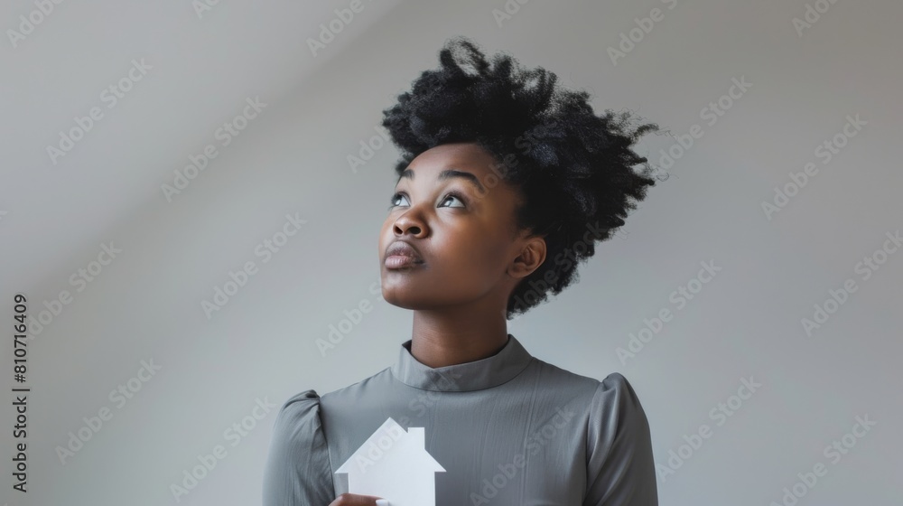 Obraz premium Young Woman Contemplating Future