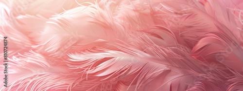 3D wallpaper, pink feathers background in the style of romanticized nature, pastel color palette. photo
