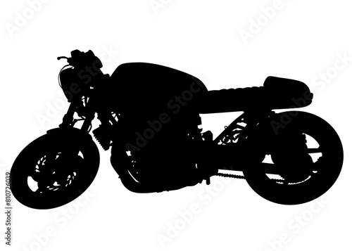 Old big bike on white background