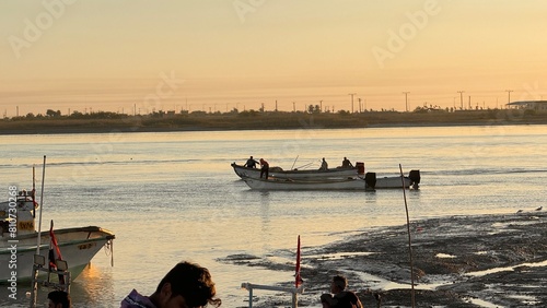 Photography Basrah, Iraq- May 10, 2024: photo in traditional fish market near the river side