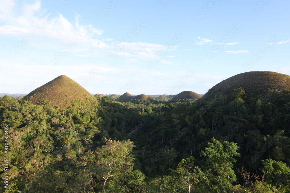 The Chocolate Hills are a geological formation in the Bohol province of the Philippines