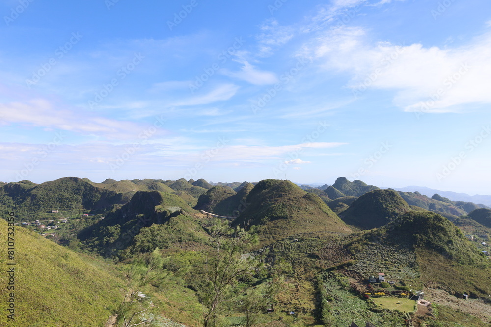 The Chocolate Hills are a geological formation in the Bohol province of the Philippines