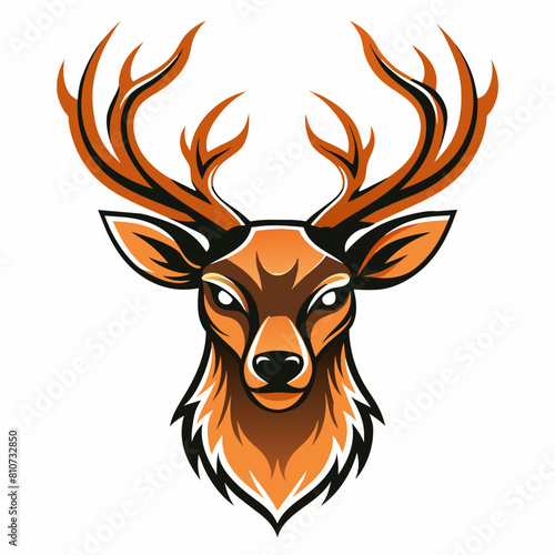 -deer-head-logo-vector--simple-icon-logo