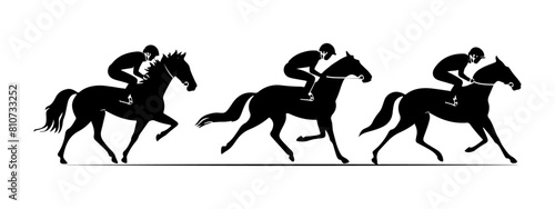Speedy Hooves Dynamic Horse Racing Silhouettes Bundle