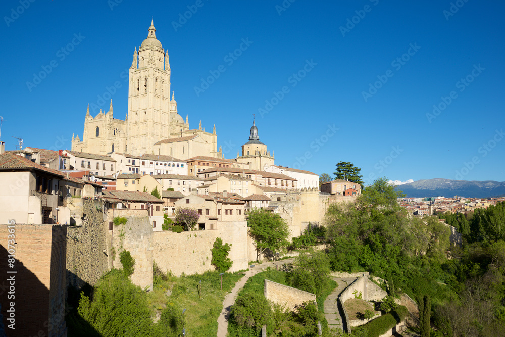 Cathedral of the city of Segovia, Castilla Leon in Spain.