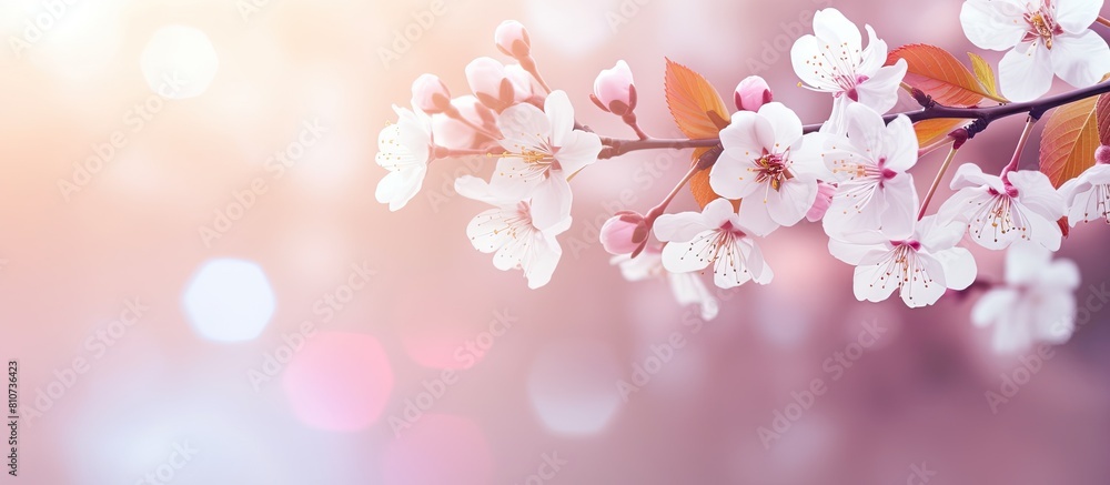 Blurred blossom with bokeh creates a spring and summer background perfect for a copy space image Blurred blossom with bokeh creates a spring and summer background perfect for a copy space image