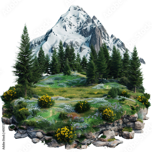 trees in the mountains