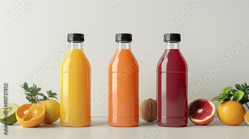 Convenient for busy customers this juice bottles sleek and minimal design makes it perfect for onthego sipping  Generated by AI