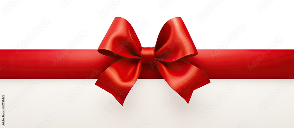 Decorative bow on a blank greeting card 33 characters. Creative banner. Copyspace image Decorative bow on a blank greeting card 33 characters. Creative banner. Copyspace image