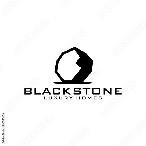Rock stone logo vector illustration