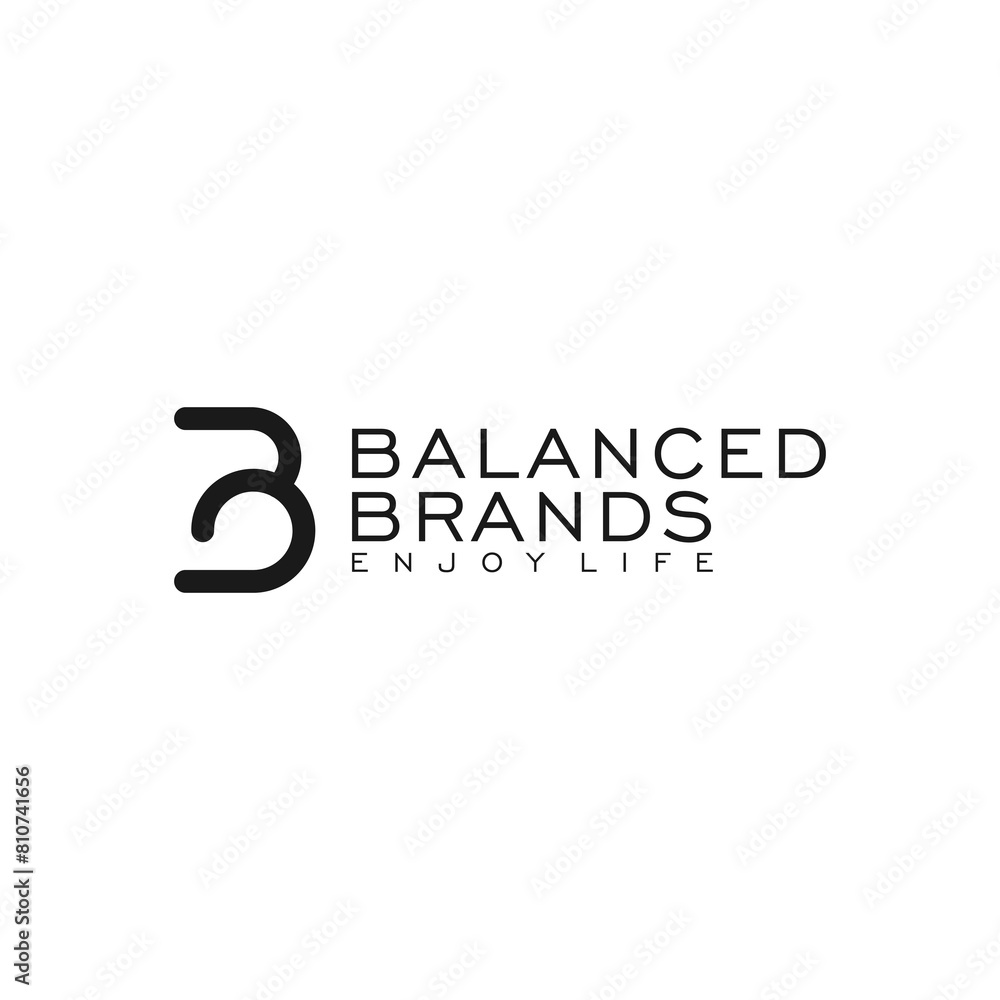 Letter B line logo vector illustration Letter B line logo vector illustration