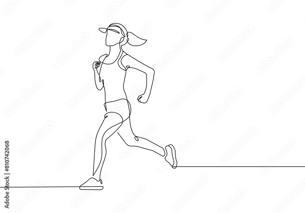 Woman Runner One Line Drawing. Running Abstract Minimal Drawing. Continuous One Line Woman Run Sport Illustration. Modern Trendy Contour Drawing. Vector EPS 10. Woman Runner One Line Drawing. Running Abstract Minimal Drawing. Continuous One Line Woman Run Sport Illustration. Modern Trendy Contour Drawing. Vector EPS 10.