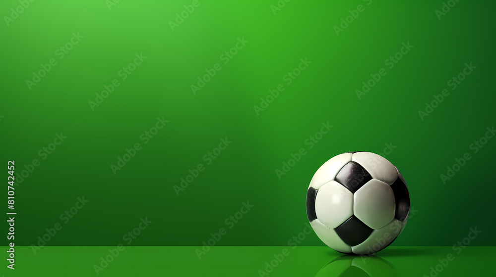 Soccer ball on green background Soccer ball on green background