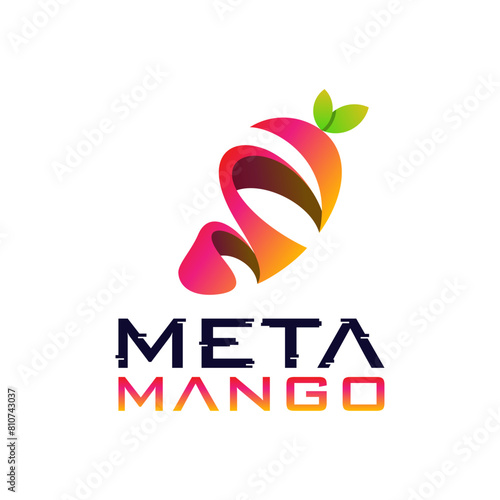 Abstract mango logo vector design