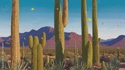 saguaro cactus in state looping video photo