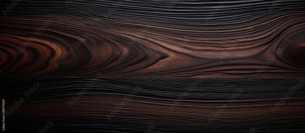 A captivating copy space image featuring a visually appealing texture of dark wood against a solid black backdrop A captivating copy space image featuring a visually appealing texture of dark wood against a solid black backdrop