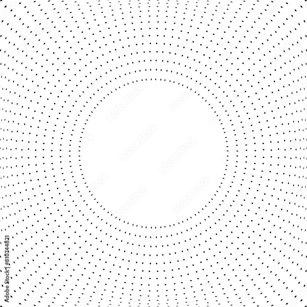 Abstract Radial Dots Pattern for Decorative Round Frame. White Textured Background. Abstract Radial Dots Pattern for Decorative Round Frame. White Textured Background.