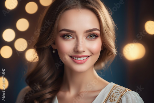 Ethereal Beauty Portrait of a Ukrainian Woman photo