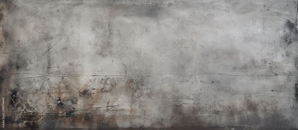 The scratched aged cement wall serves as an abstract grunge background with ample copy space