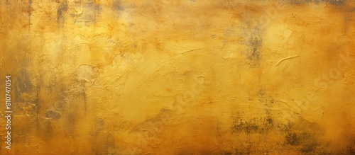 A textured concrete wall with a vibrant gold paint finish perfect for showcasing copy space in images