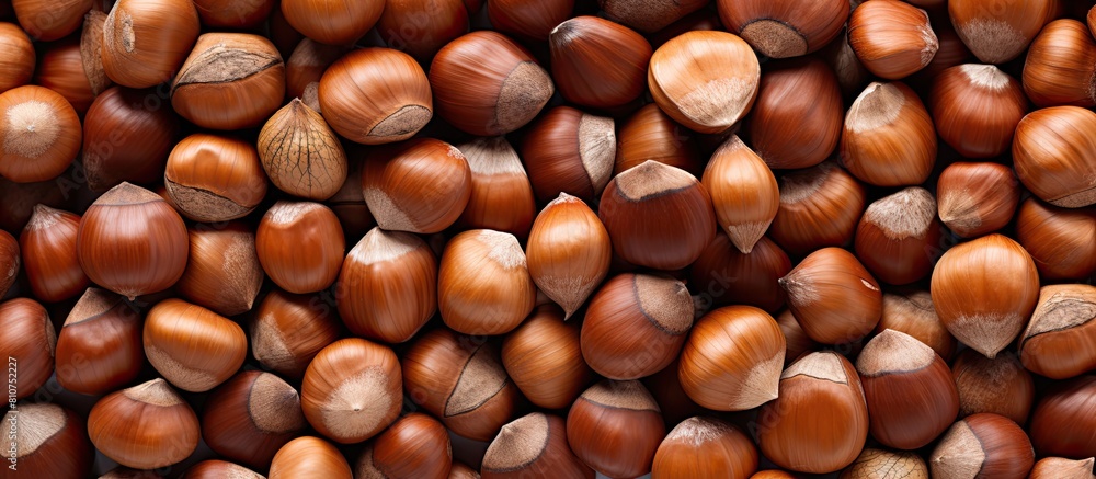 Abundance of hazelnuts with ample copy space image available Abundance of hazelnuts with ample copy space image available