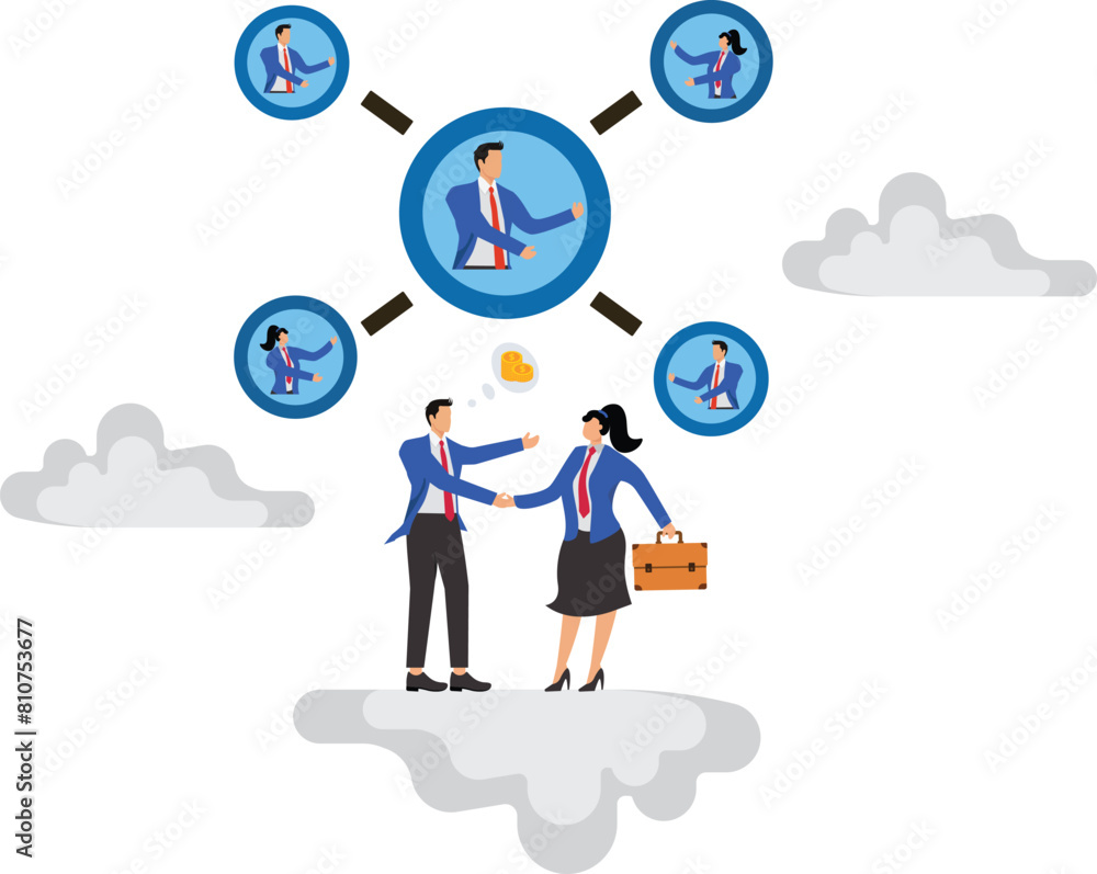 Communication businessman and Businesswoman Communication businessman and Businesswoman