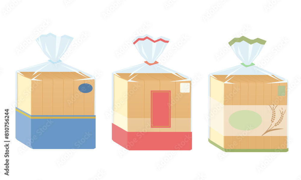 Obraz premium 袋入り食パンのイラスト