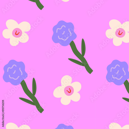 Estampado de flores dibujado a mano