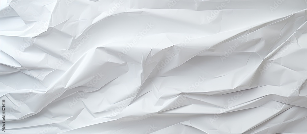The crumpled paper has a white color texture background perfect for a copy space image The crumpled paper has a white color texture background perfect for a copy space image