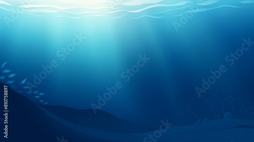 underwater ocean scene created from blue papercuts photo